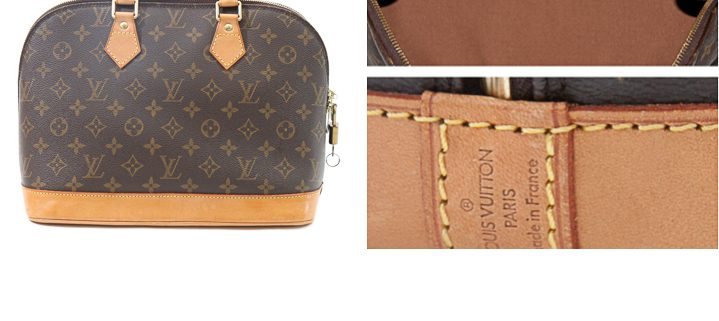 Real vs fake Louis Vuitton bag 